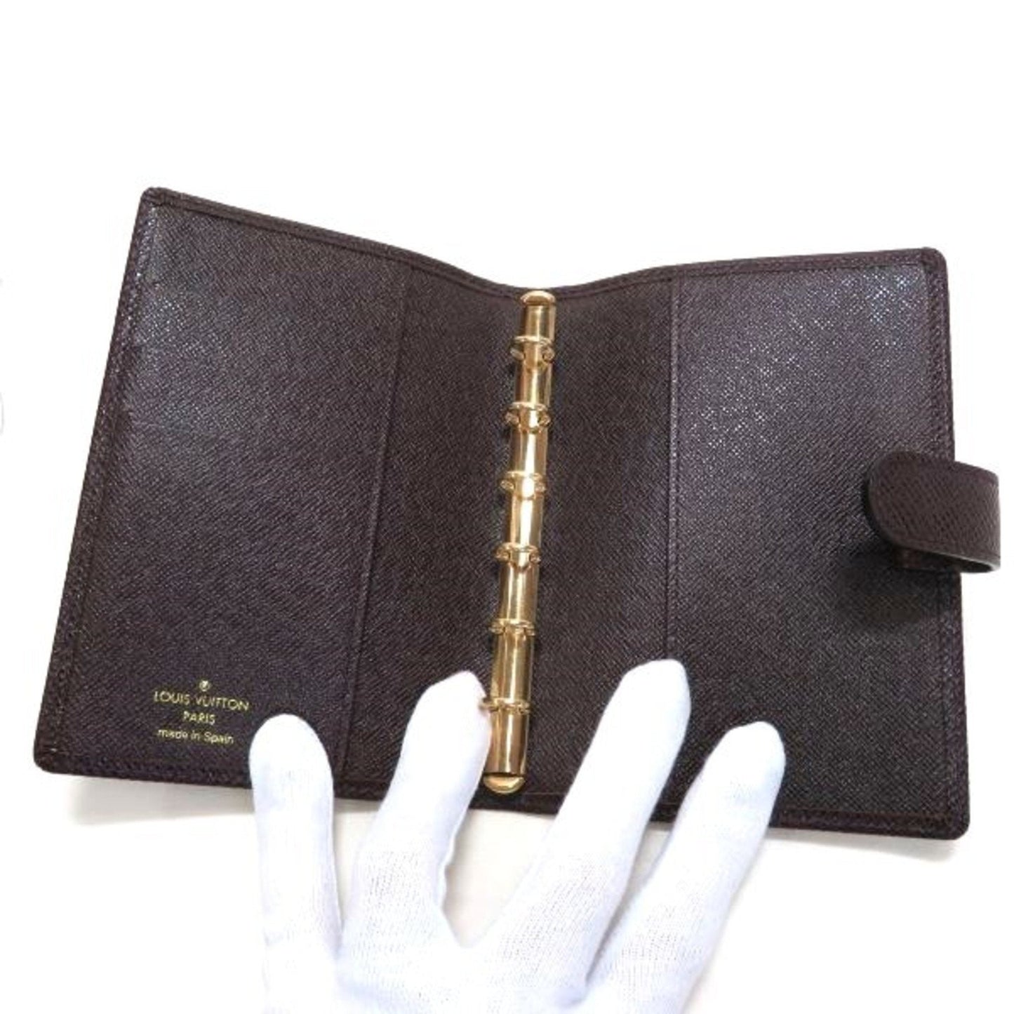 Louis Vuitton Brown Leather COUVERTURE AGENDA FONCTIONNEL PM wallet accessories