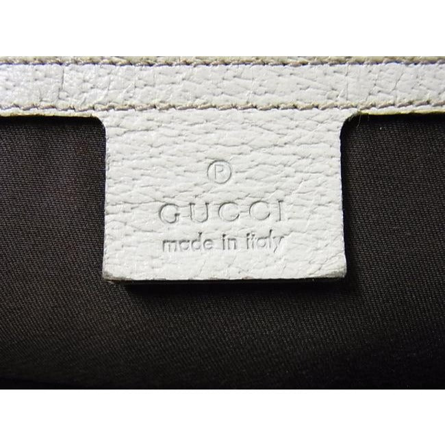Gucci Vintage Pursesdesigner Purses Brown Large G Print Canvas And White Leather With Red And Green