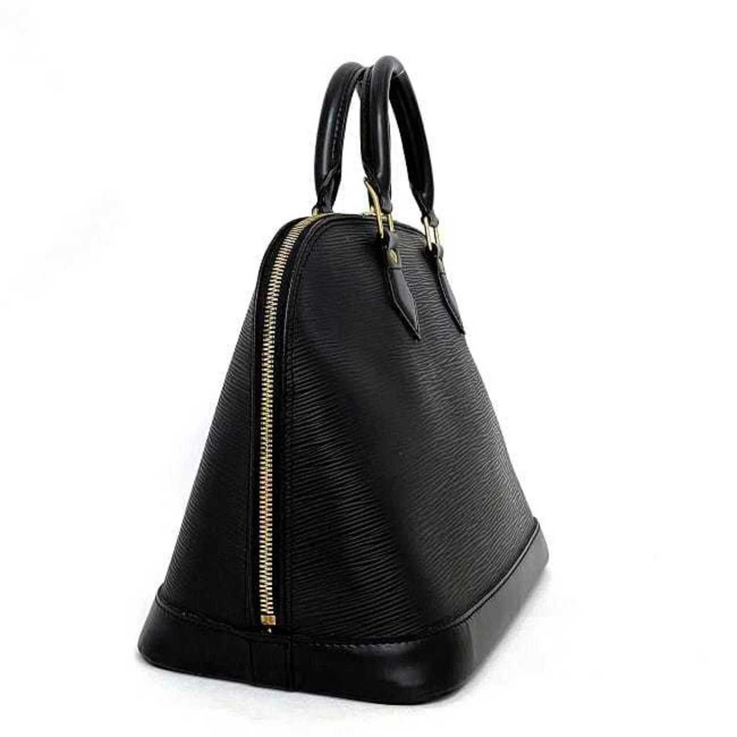 Louis Vuitton Black Leather Alma handbag bag
