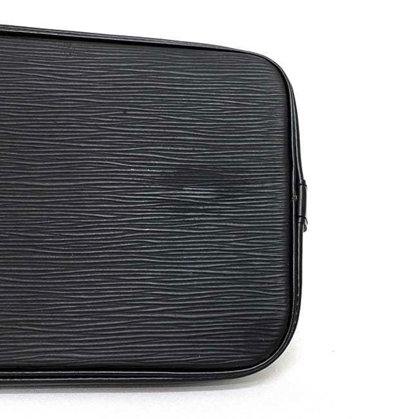 Louis Vuitton Black Leather Alma handbag bag