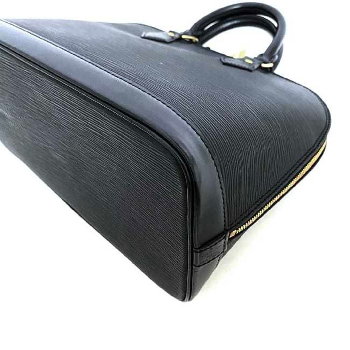 Louis Vuitton Black Leather Alma handbag bag