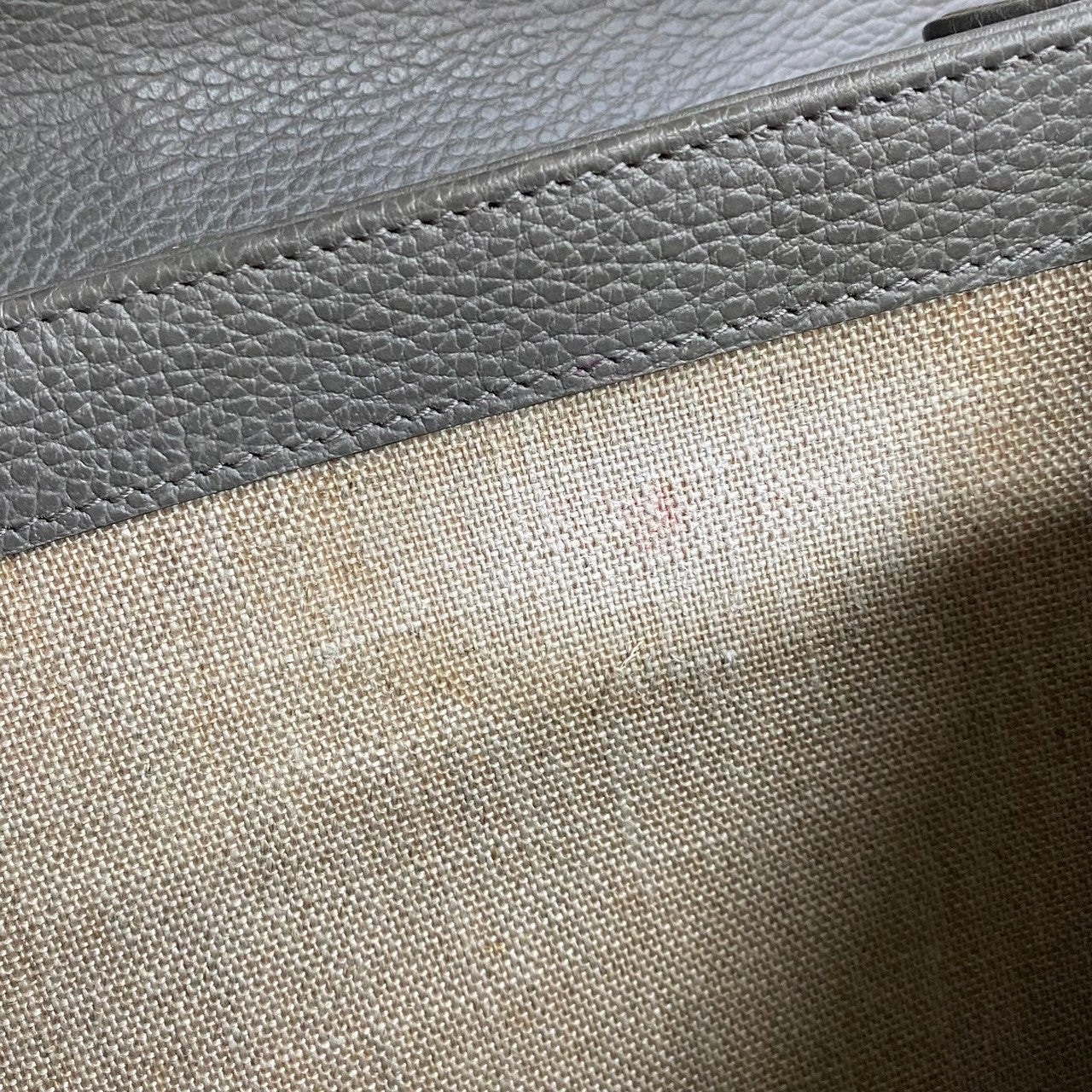 GUCCI Shoulder Bag leather gray