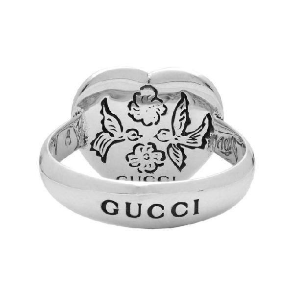 Gucci Blind For Love Heart Ring in Sterling Silver