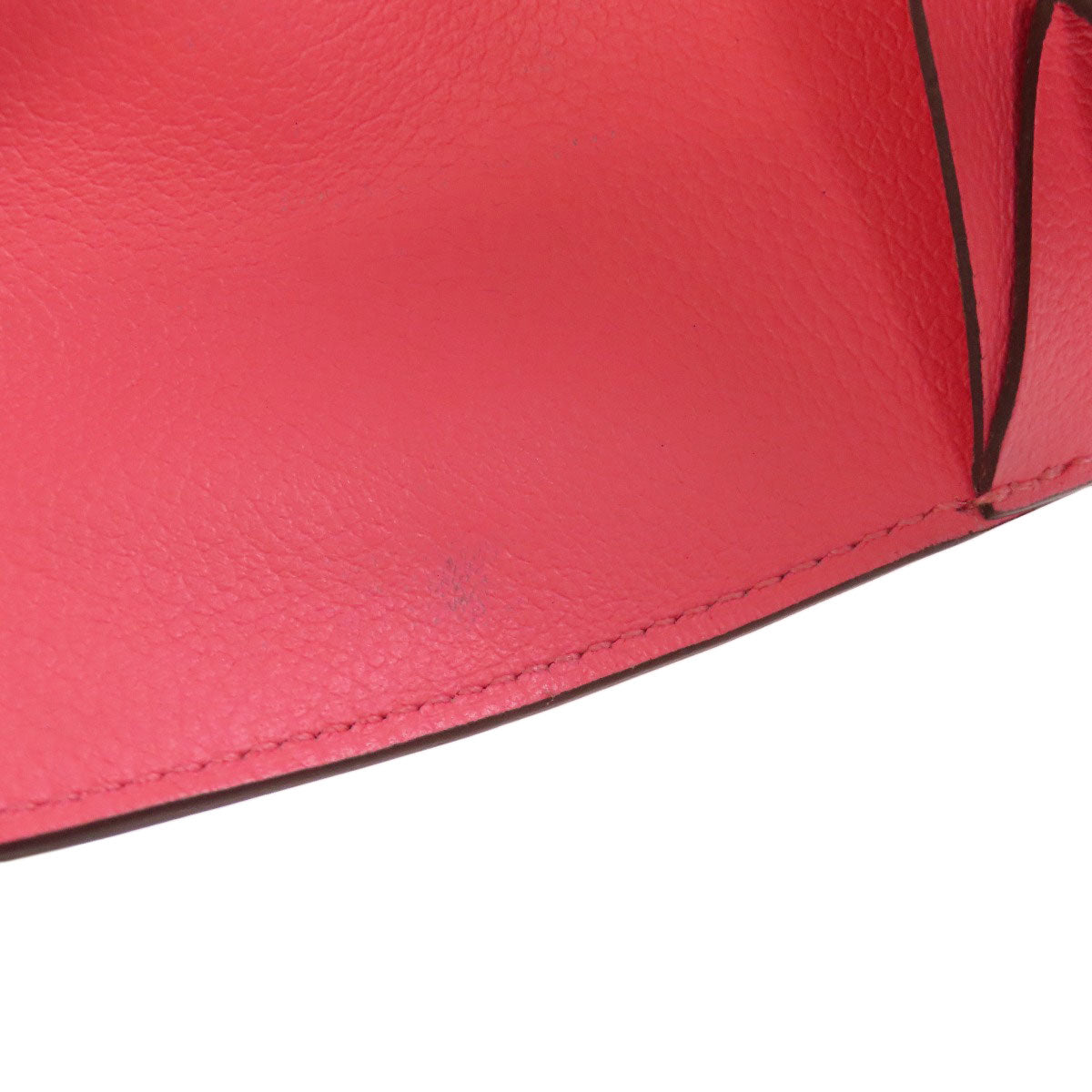 HERMES Bifold Wallet Vaugham pink Constance Compact SilverMetal