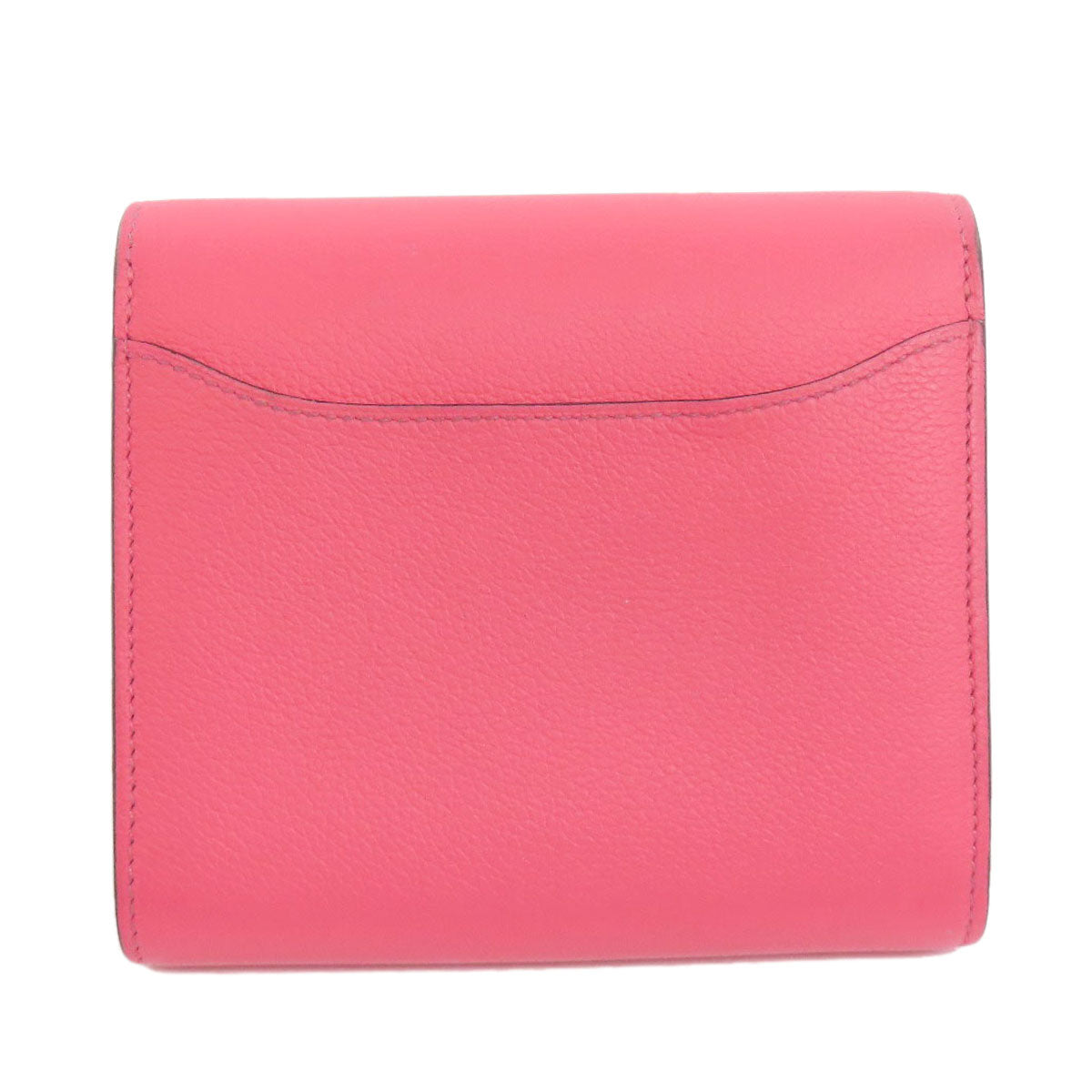 HERMES Bifold Wallet Vaugham pink Constance Compact SilverMetal