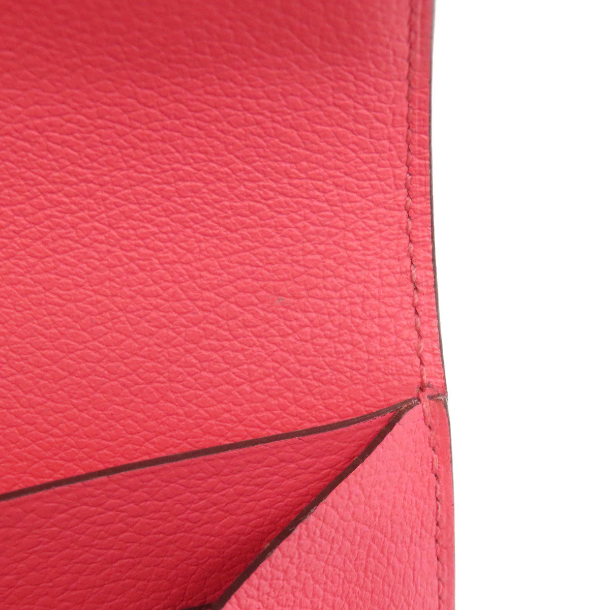 HERMES Bifold Wallet Vaugham pink Constance Compact SilverMetal
