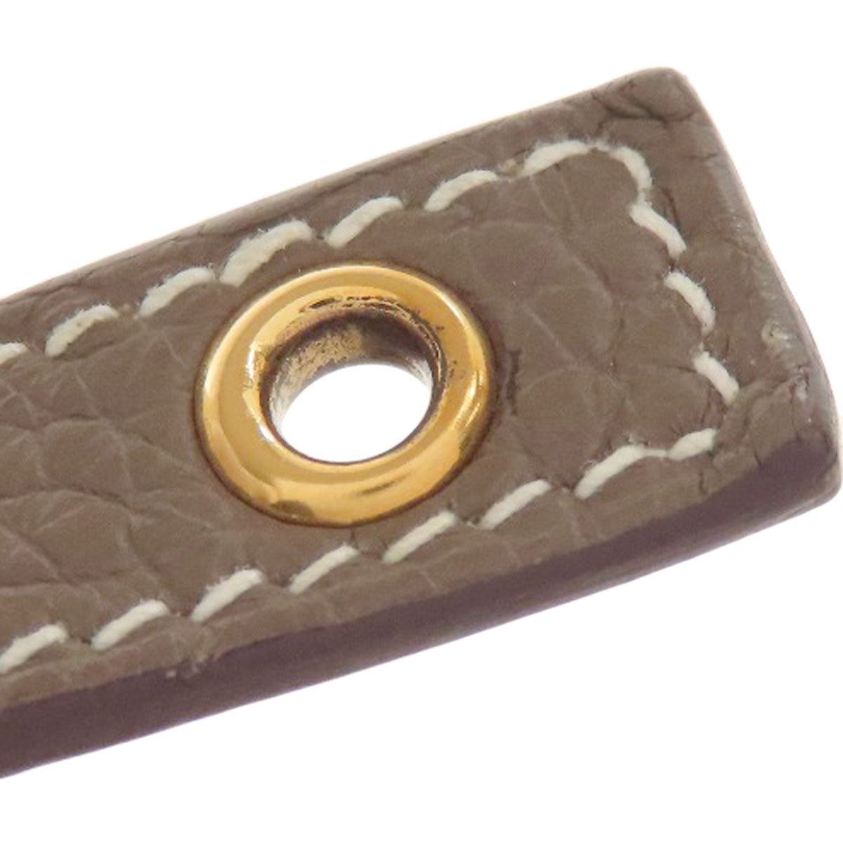 HERMES Handbag Taurillon Clemence Brown Picotin Lock PM Etoupe Gold Metal