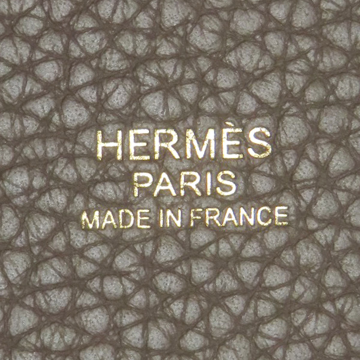 HERMES Handbag Taurillon Clemence Brown Picotin Lock PM Etoupe Gold Metal