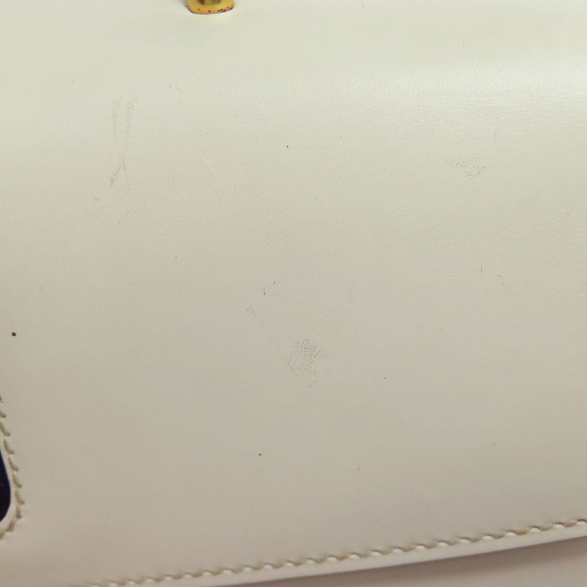 GUCCI Handbag 431665 leather white Sylvie 2WAY Women Used