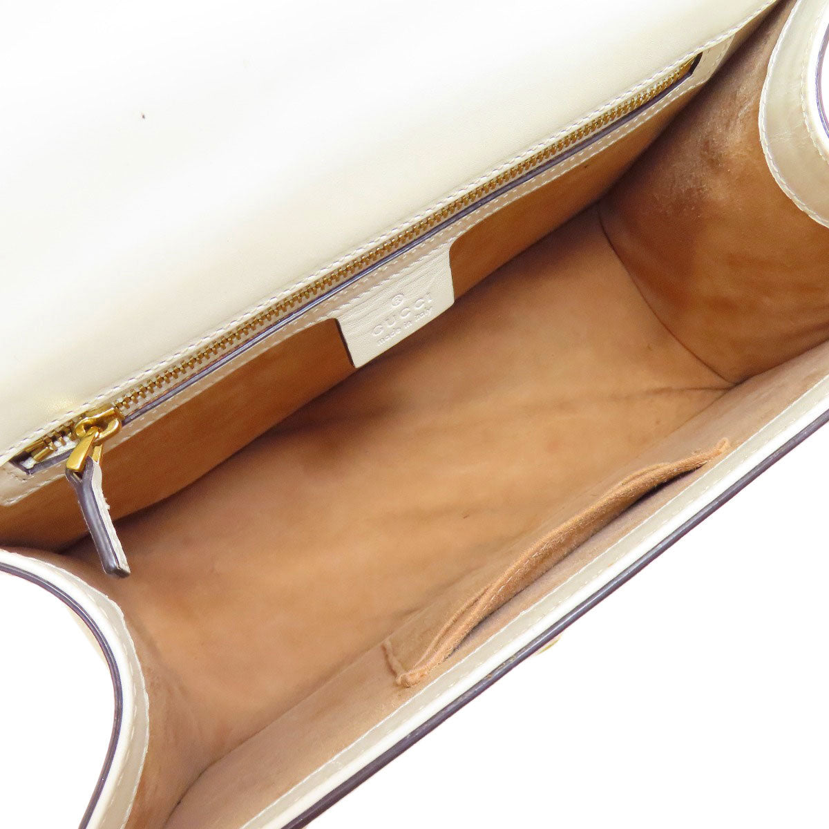 GUCCI Handbag 431665 leather white Sylvie 2WAY Women Used