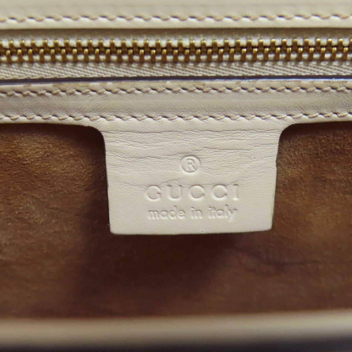 GUCCI Handbag 431665 leather white Sylvie 2WAY Women Used