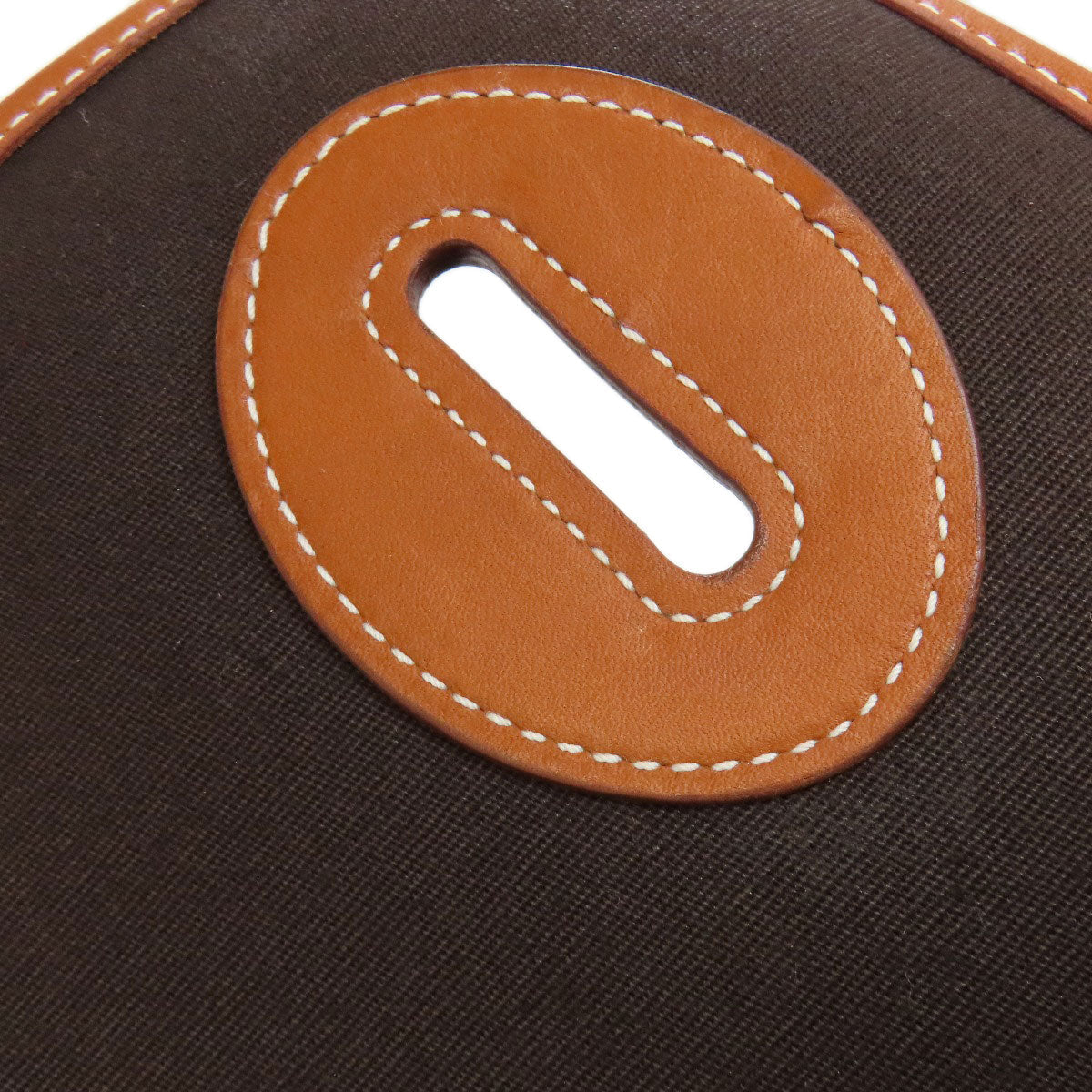 HERMES Shoulder Bag Toile Officier, Calfskin Brown Buenaventura SilverMetal Women Used