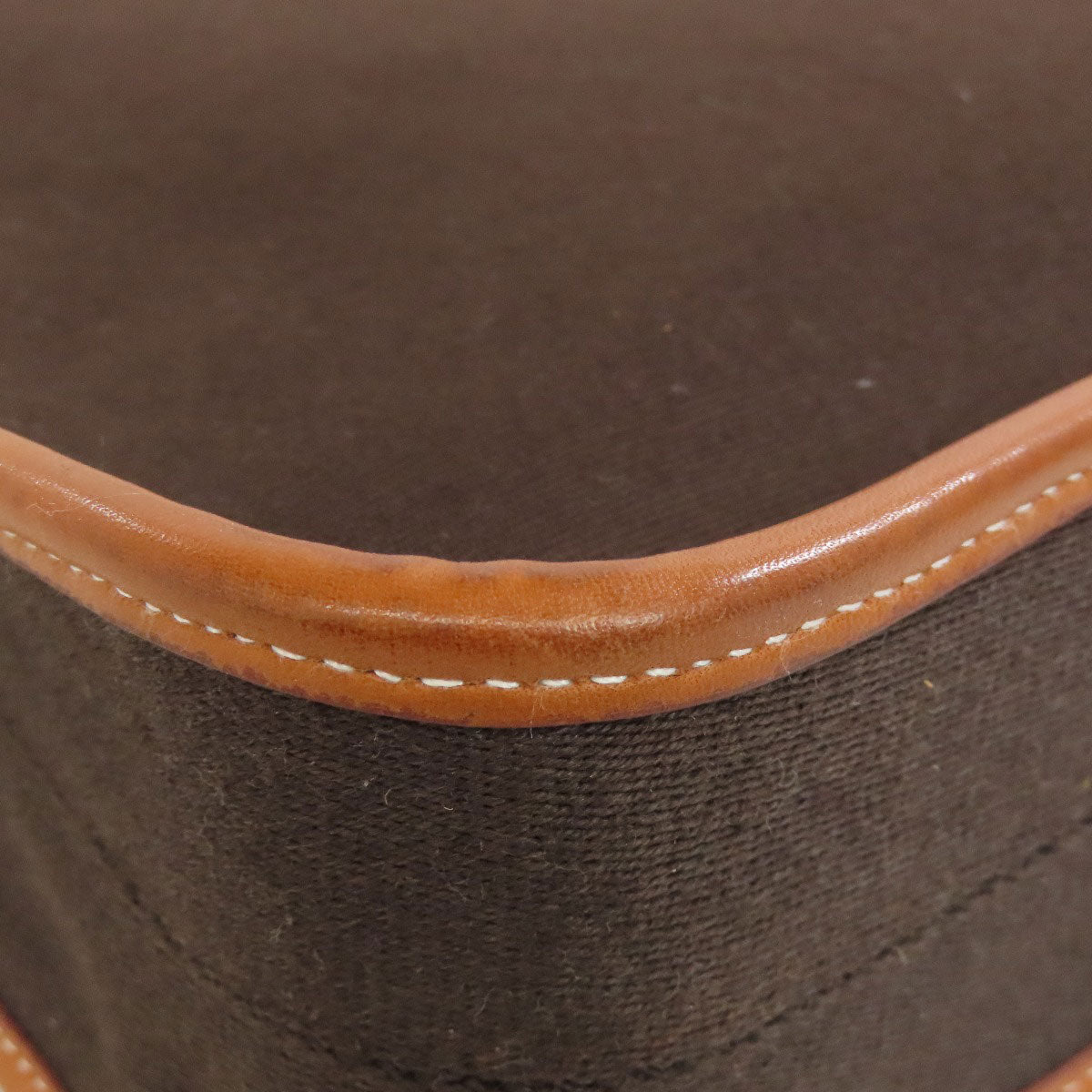 HERMES Shoulder Bag Toile Officier, Calfskin Brown Buenaventura SilverMetal Women Used