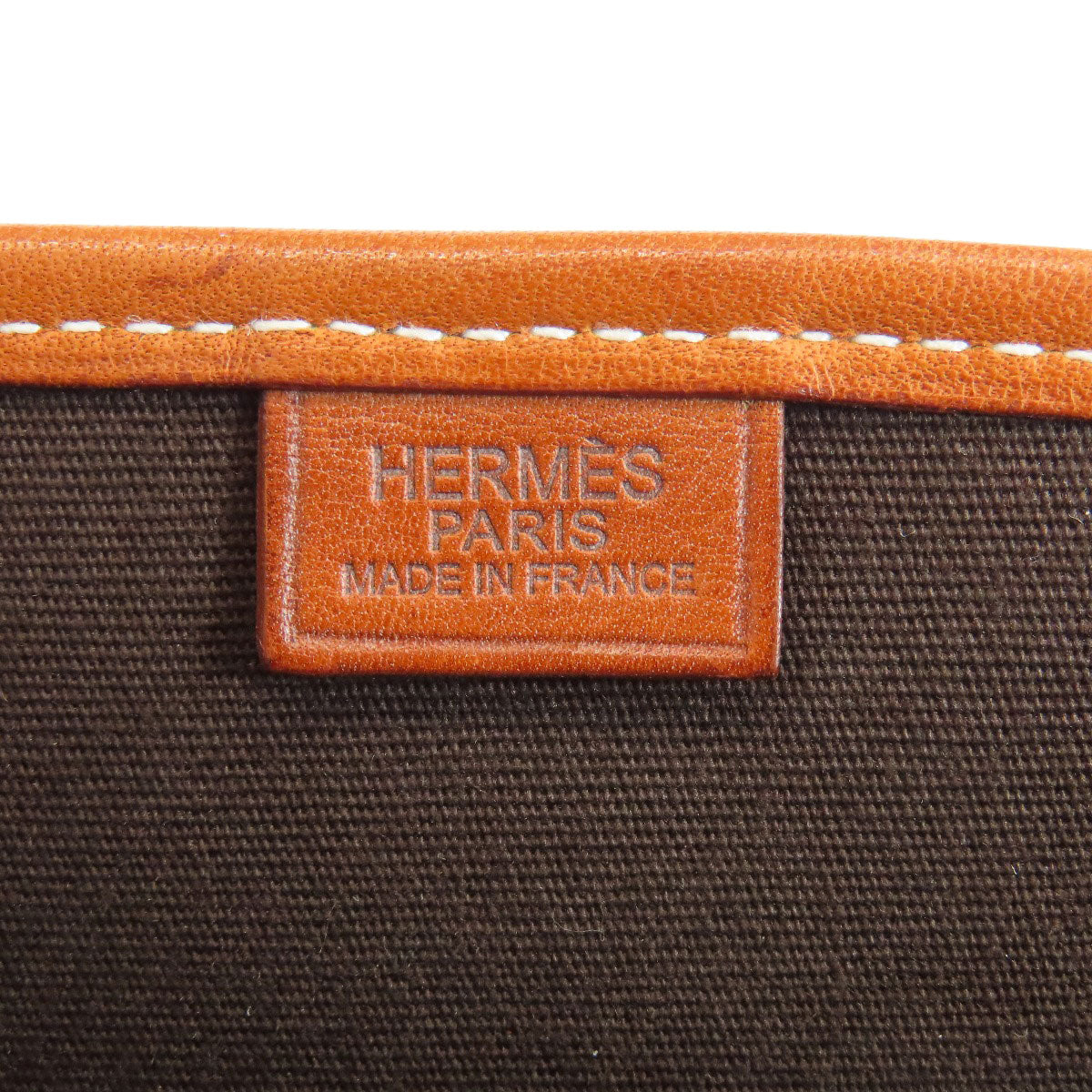 HERMES Shoulder Bag Toile Officier, Calfskin Brown Buenaventura SilverMetal Women Used