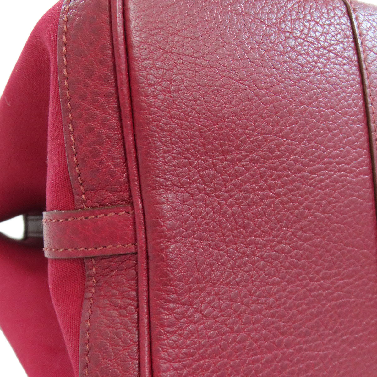 HERMES Tote Bag Towar Officche Red Garden party PM Women Used