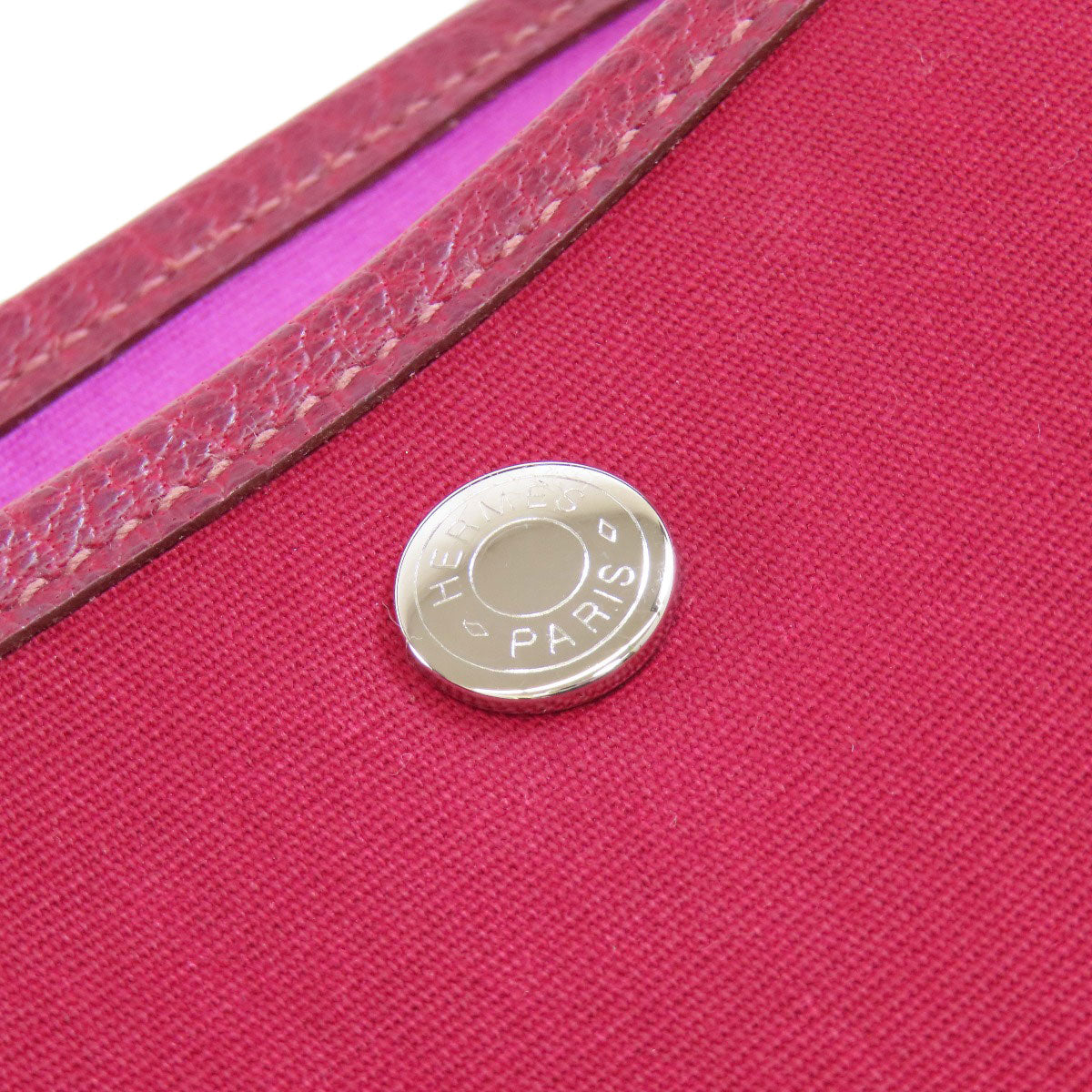 HERMES Tote Bag Towar Officche Red Garden party PM Women Used