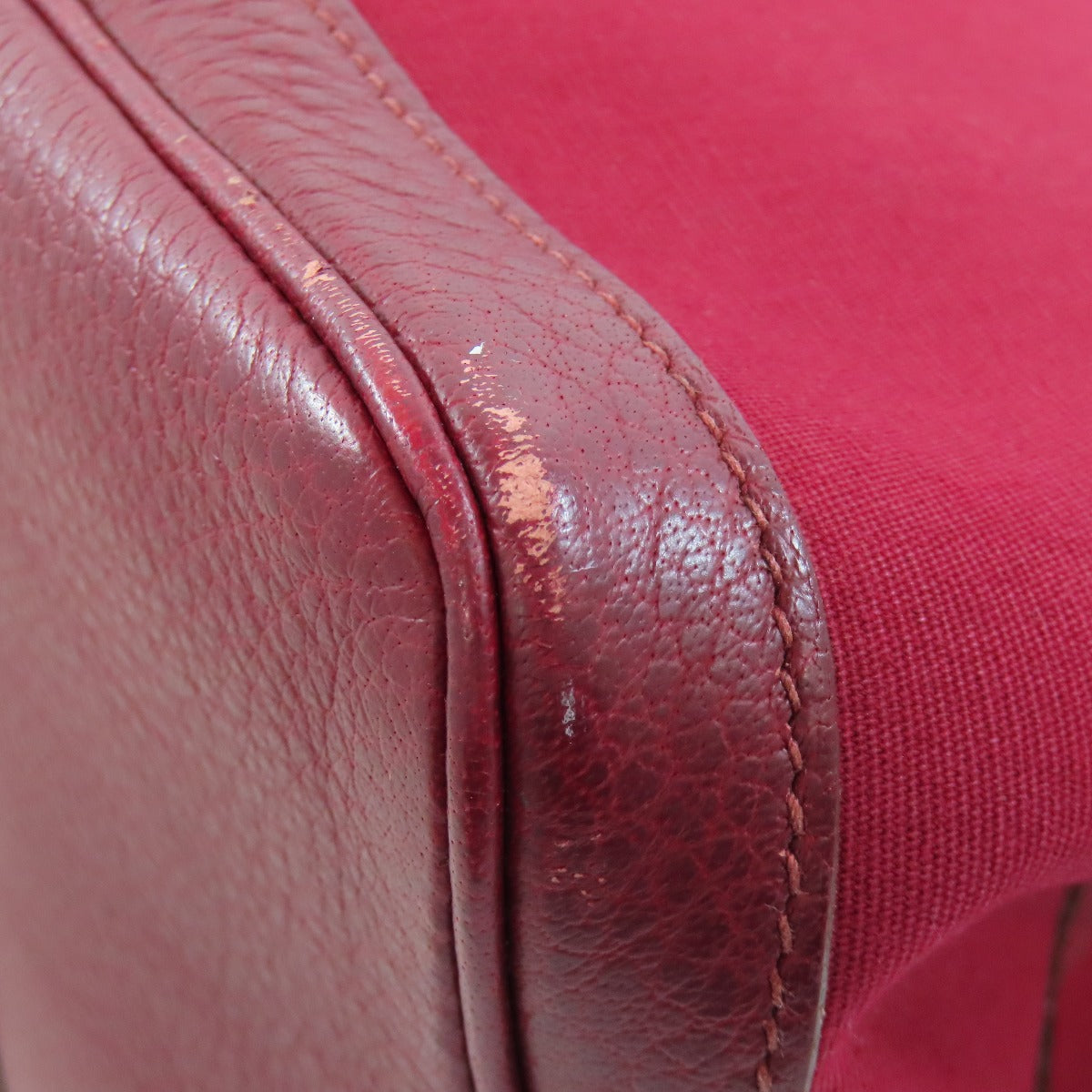 HERMES Tote Bag Towar Officche Red Garden party PM Women Used
