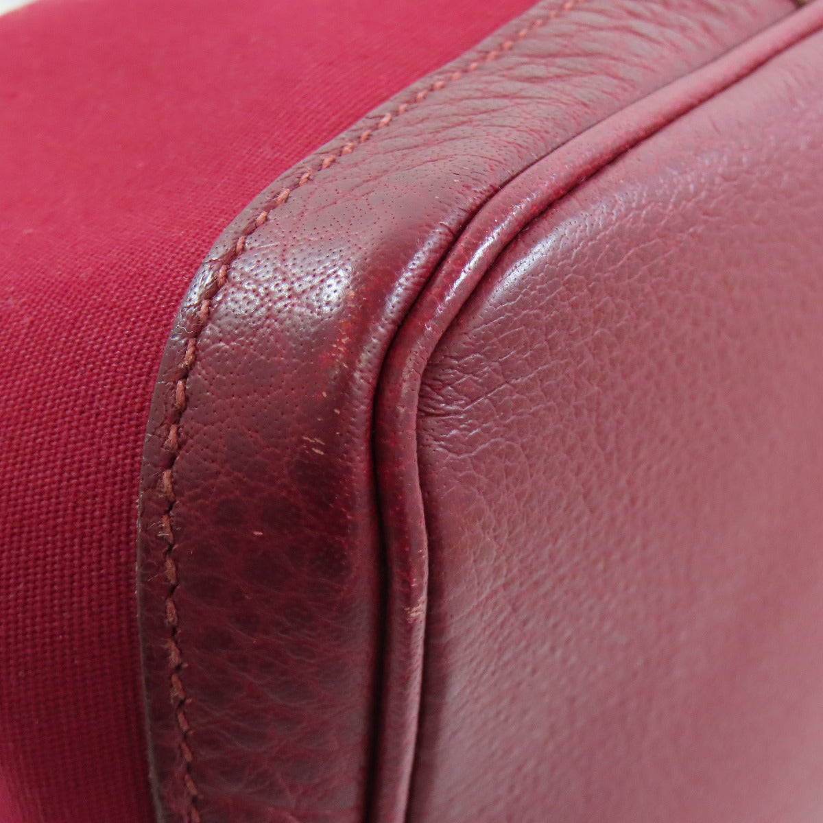 HERMES Tote Bag Towar Officche Red Garden party PM Women Used