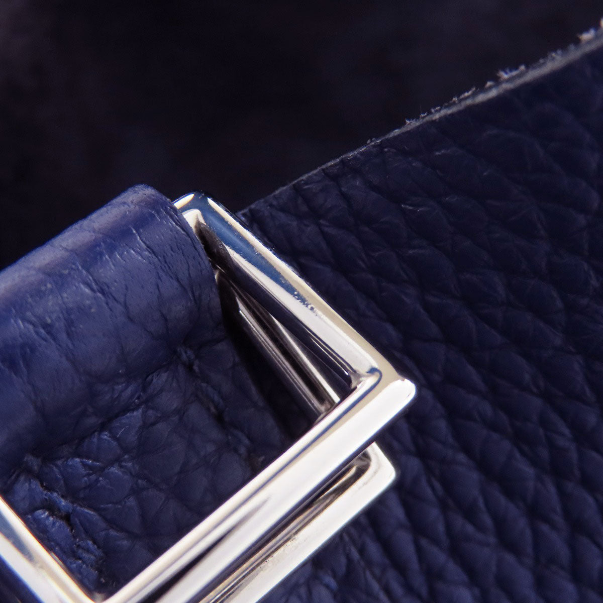 HERMES Handbag Taurillon Clemence Navy Picotin Lock Eclat PM SilverMetal Women Used