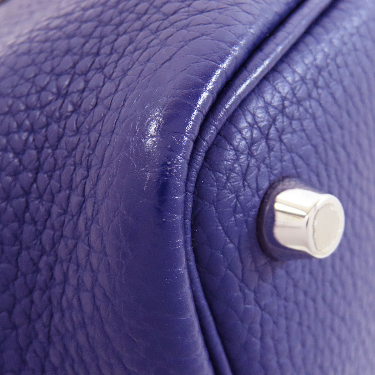 HERMES Handbag Taurillon Clemence Navy Picotin Lock Eclat PM SilverMetal Women Used