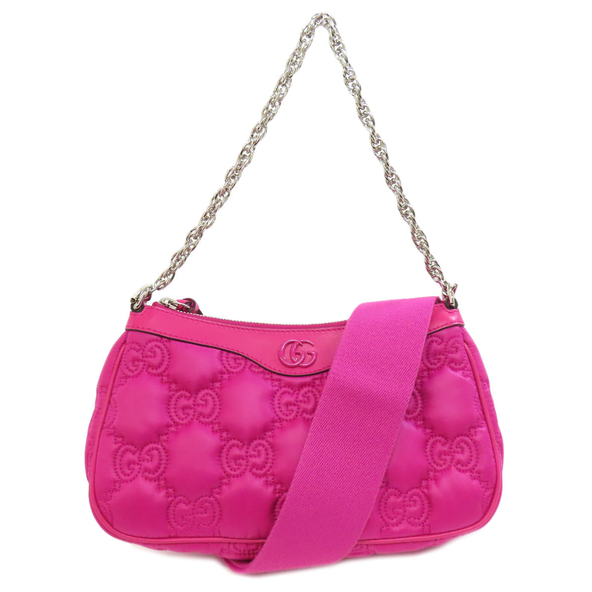 GUCCI Handbag 735049 Nylon pink GG Matelasse 2WAY