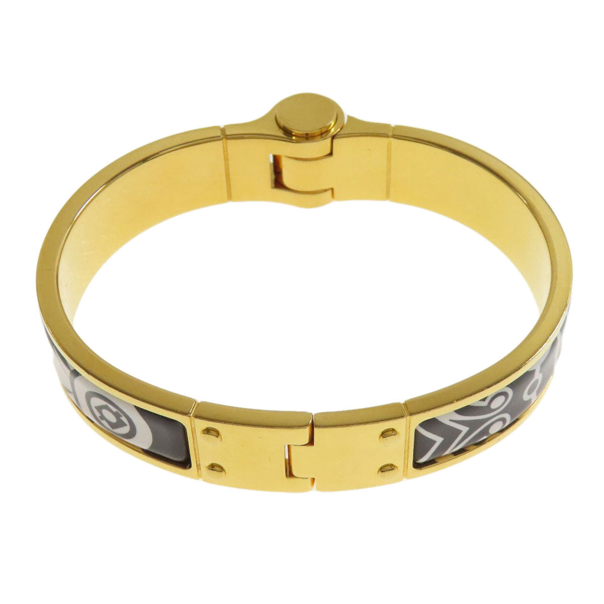 HERMES bracelet Gold Plated gold Charniere Women Used