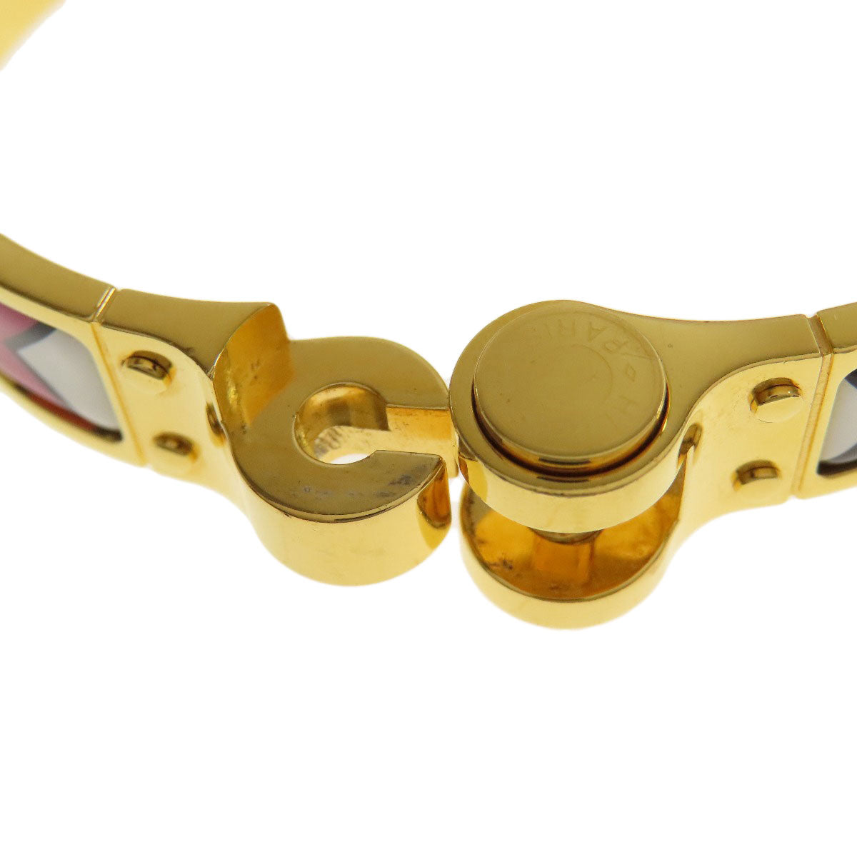 HERMES bracelet Gold Plated gold Charniere Women Used