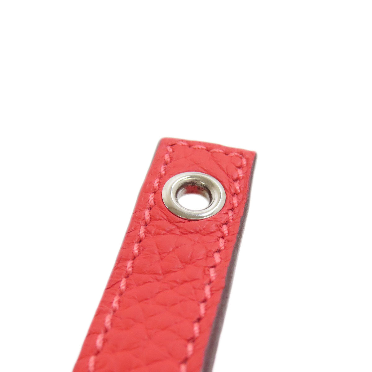 HERMES Handbag Taurillon Clemence Red Picotin Lock MM SilverMetal