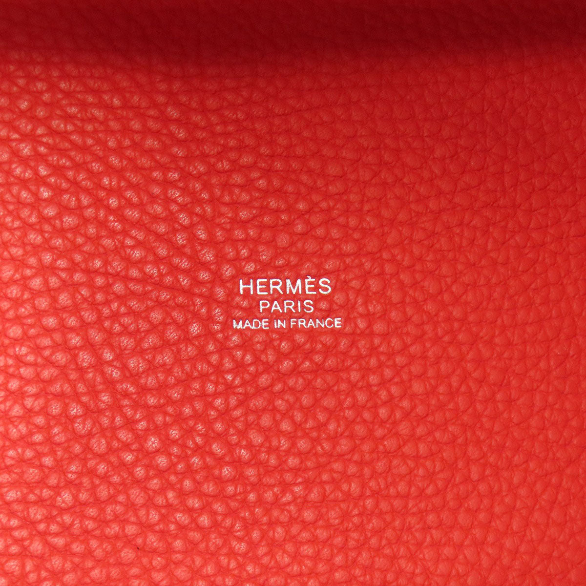 HERMES Handbag Taurillon Clemence Red Picotin Lock MM SilverMetal