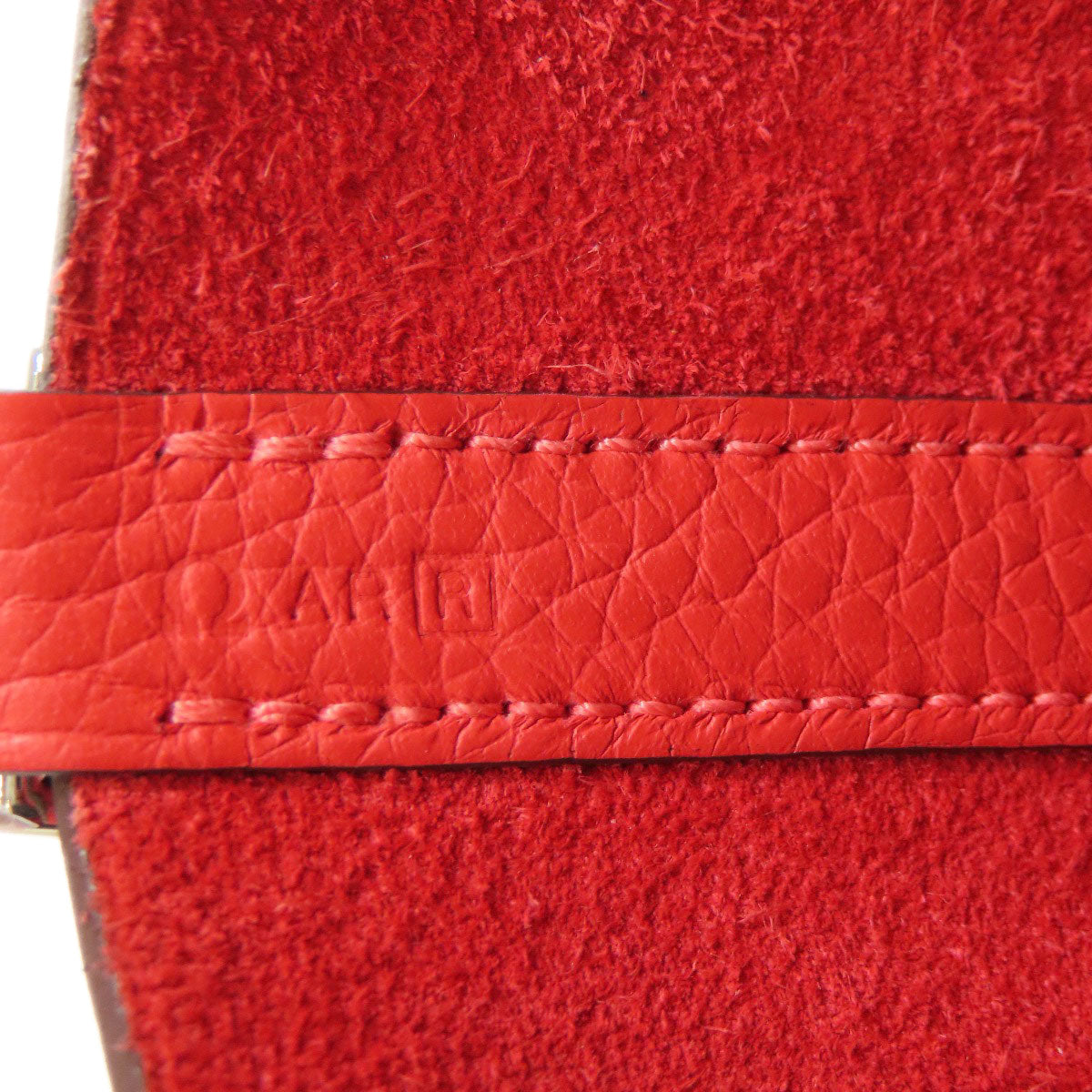 HERMES Handbag Taurillon Clemence Red Picotin Lock MM SilverMetal