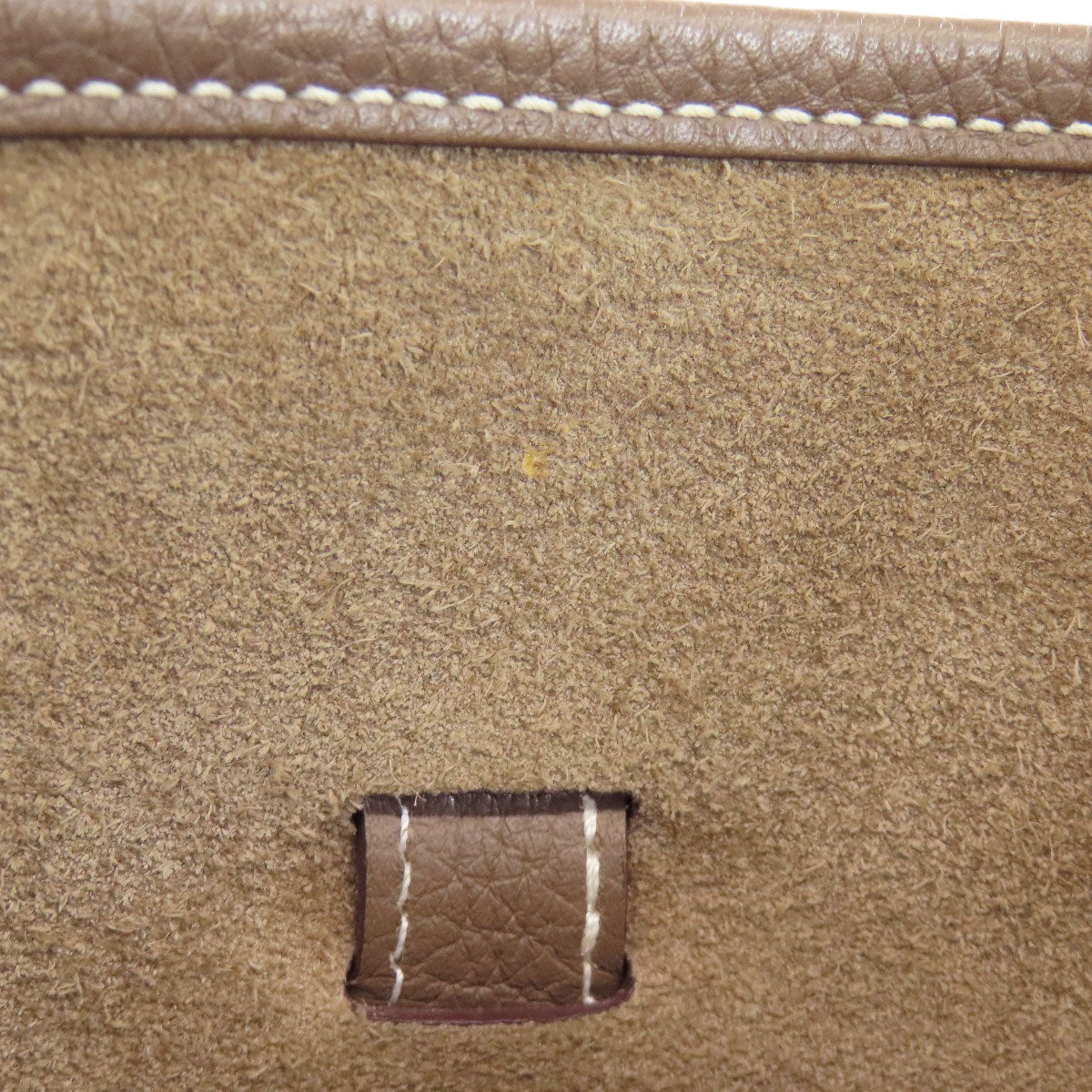 HERMES Shoulder Bag Taurillon Clemence beige Evelyn 3 PM Etoupe Gold Metal Women Used