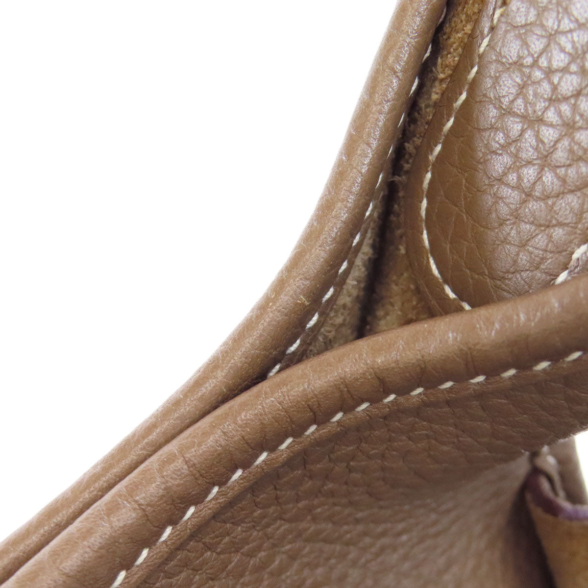 HERMES Shoulder Bag Taurillon Clemence beige Evelyn 3 PM Etoupe Gold Metal Women Used