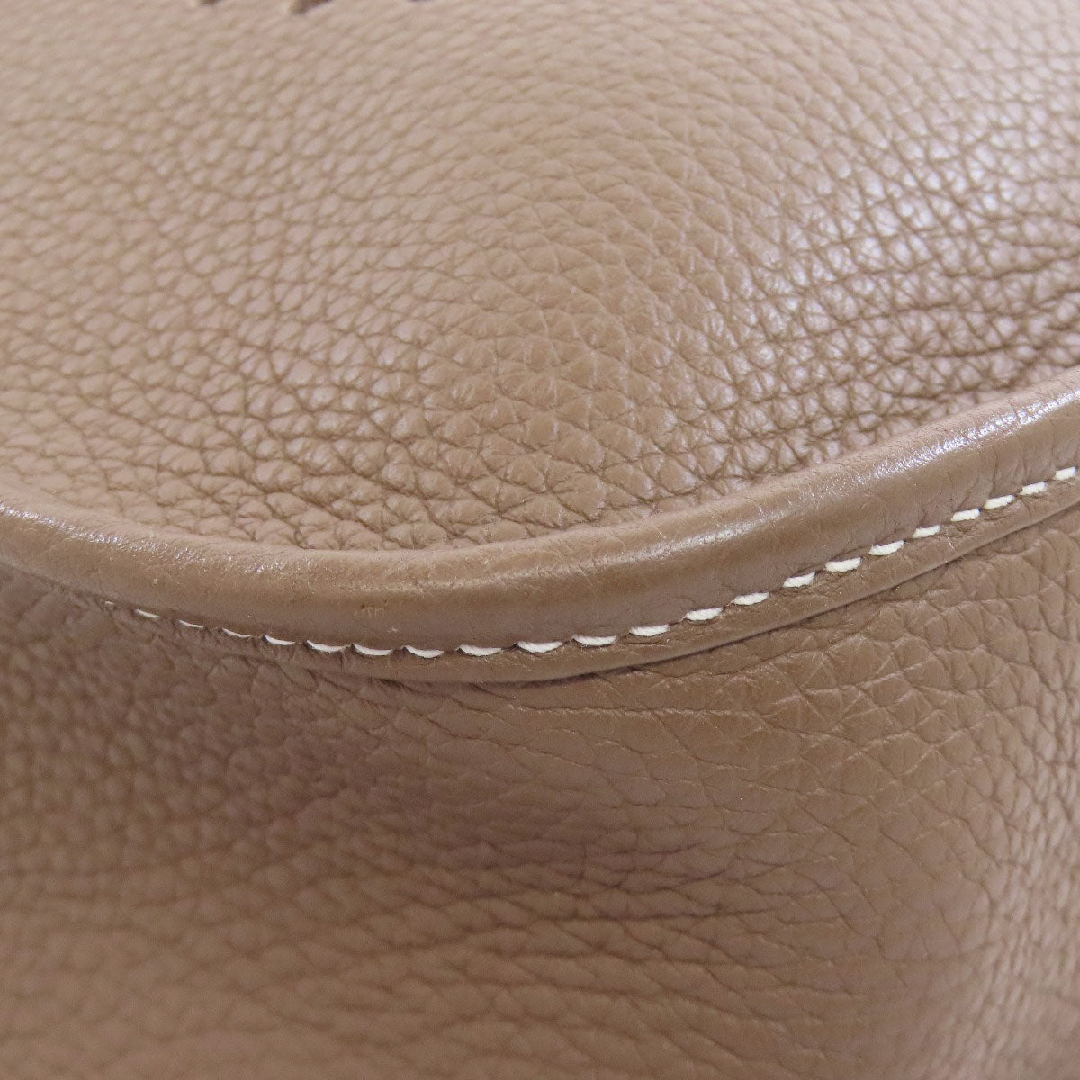 HERMES Shoulder Bag Taurillon Clemence beige Evelyn 3 PM Etoupe Gold Metal Women Used