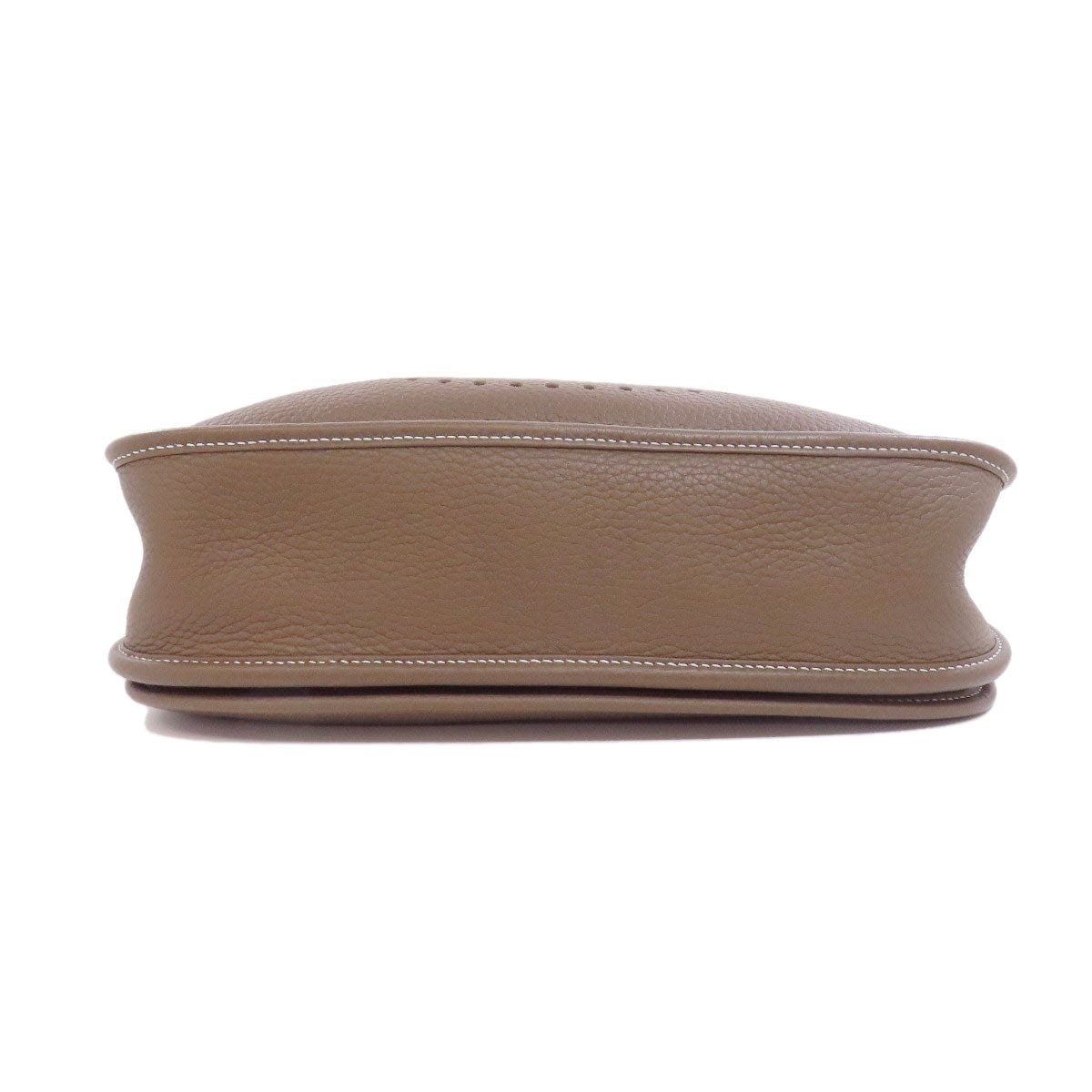 HERMES Shoulder Bag Taurillon Clemence beige Evelyn 3 PM Etoupe Gold Metal Women Used