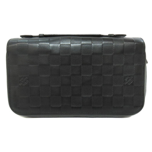 LOUIS VUITTON business bag N61254 Damier Anfini black Zippy XL mens Used