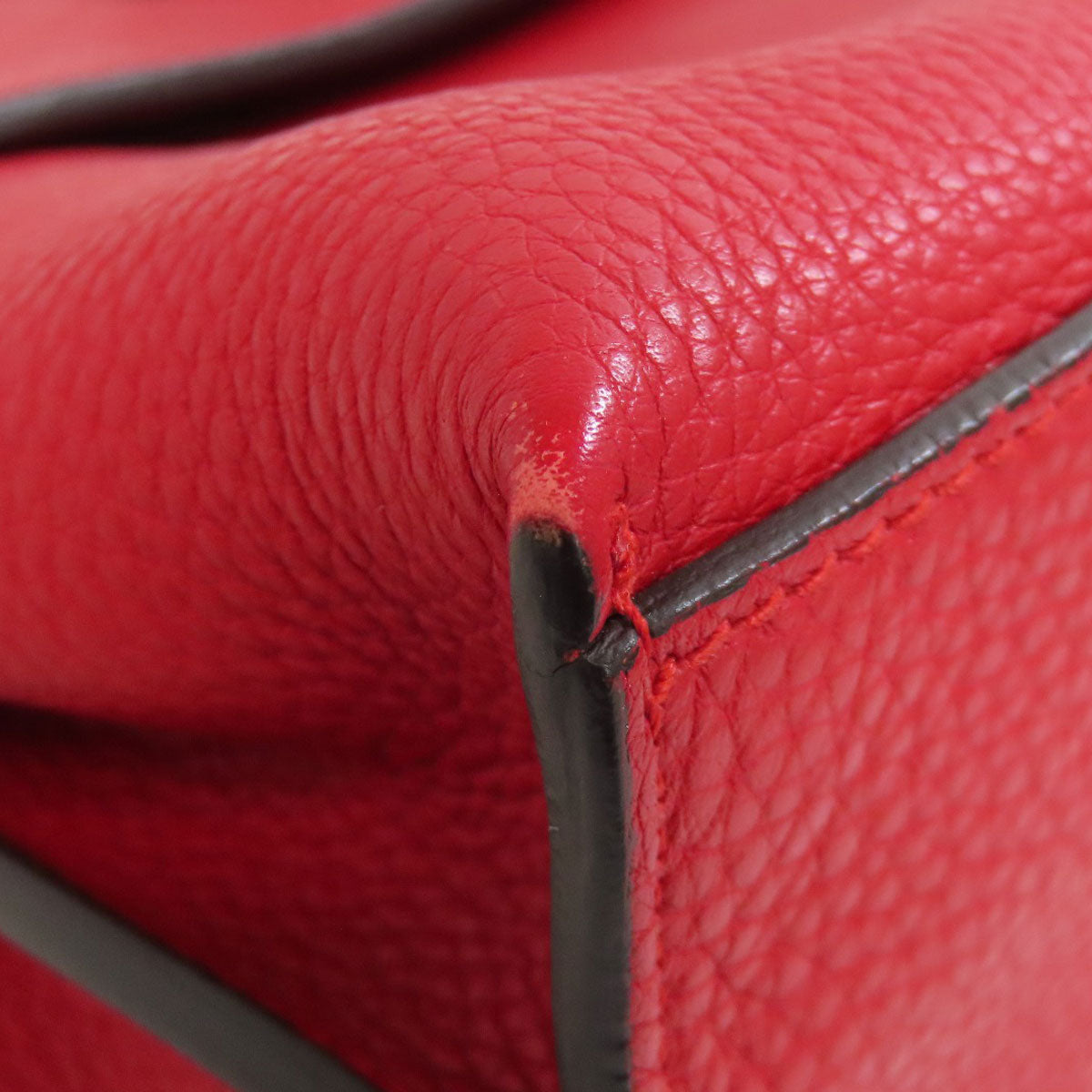 GUCCI Handbag 370831 leather Red Bamboo Daily 2WAY Women Used