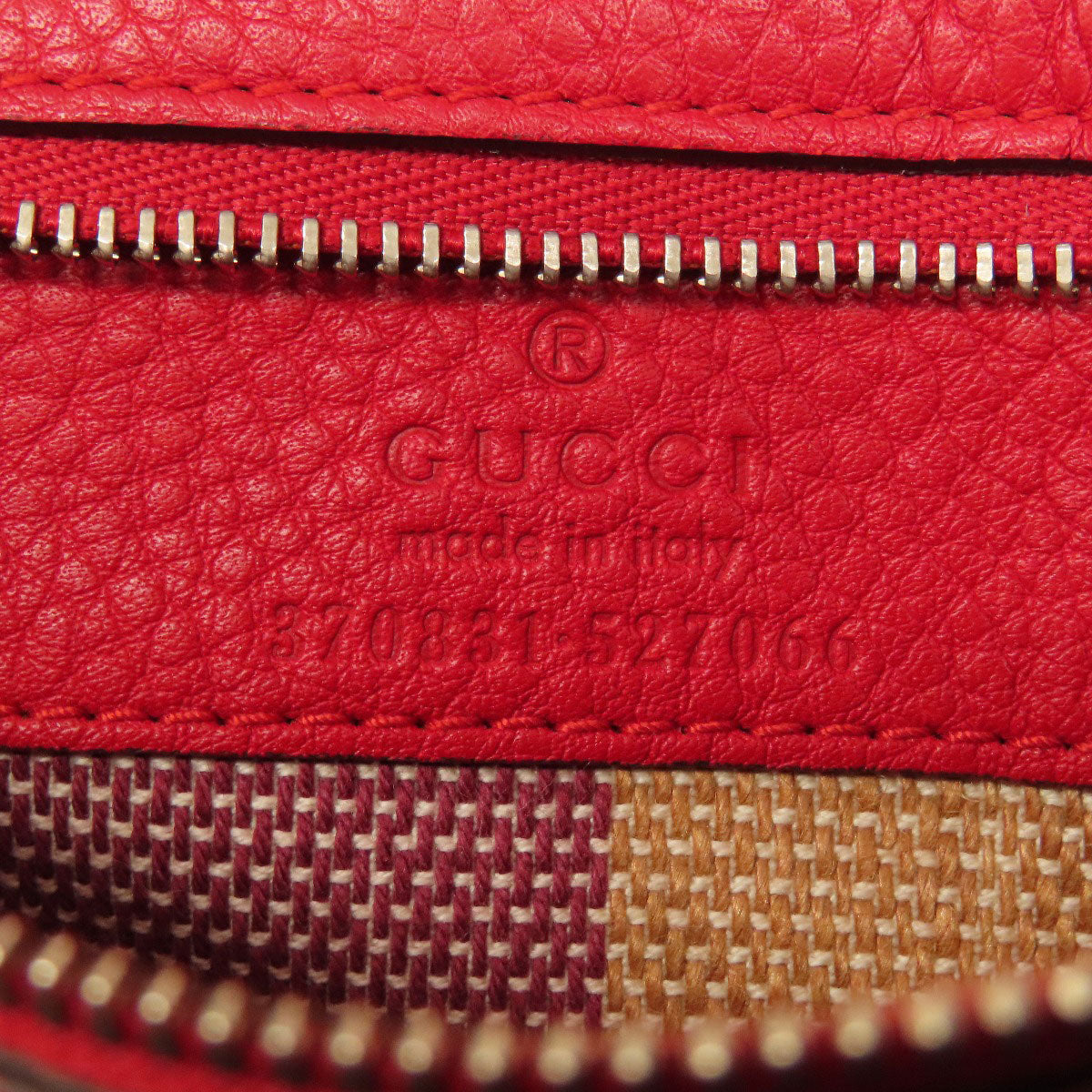 GUCCI Handbag 370831 leather Red Bamboo Daily 2WAY Women Used
