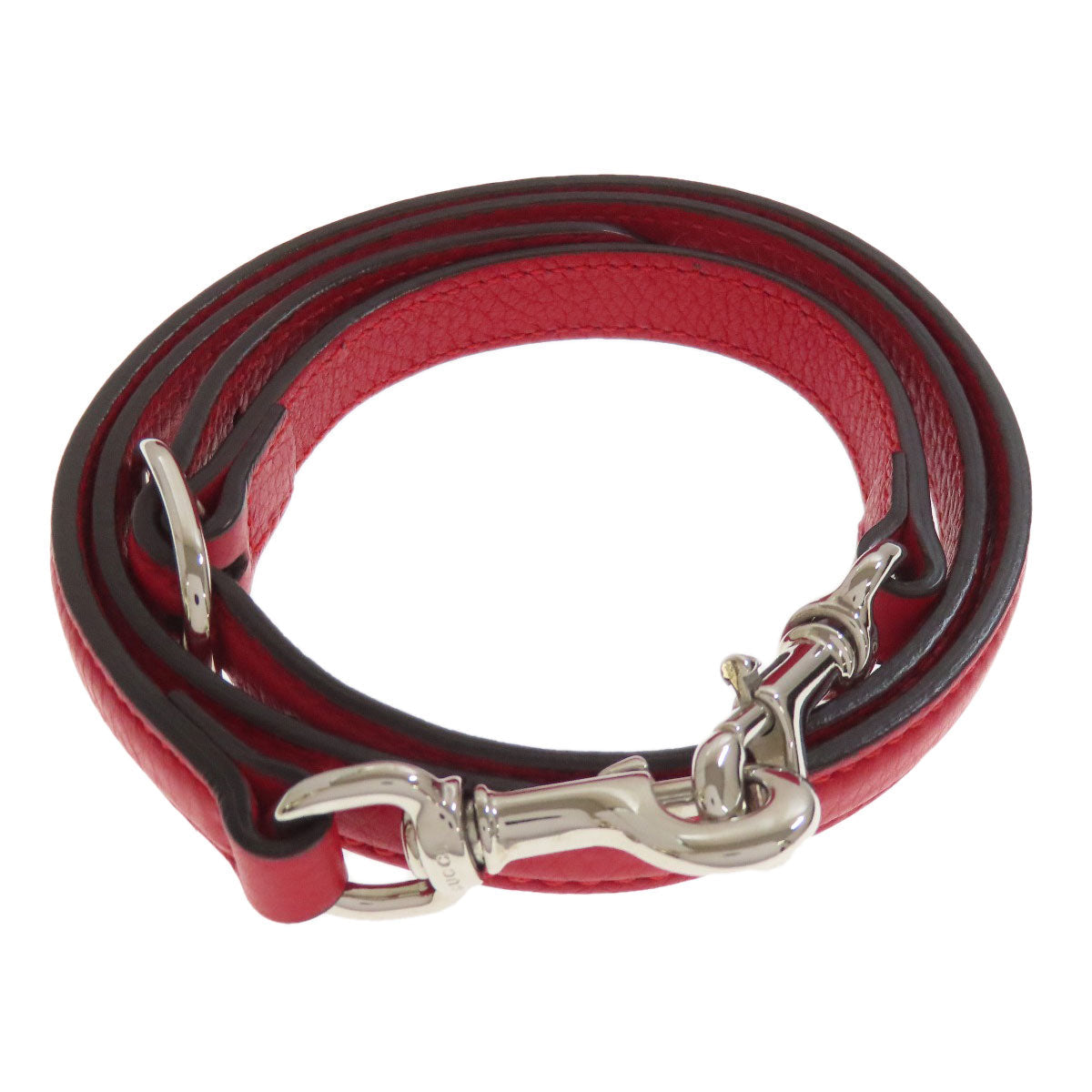 GUCCI Handbag 370831 leather Red Bamboo Daily 2WAY Women Used