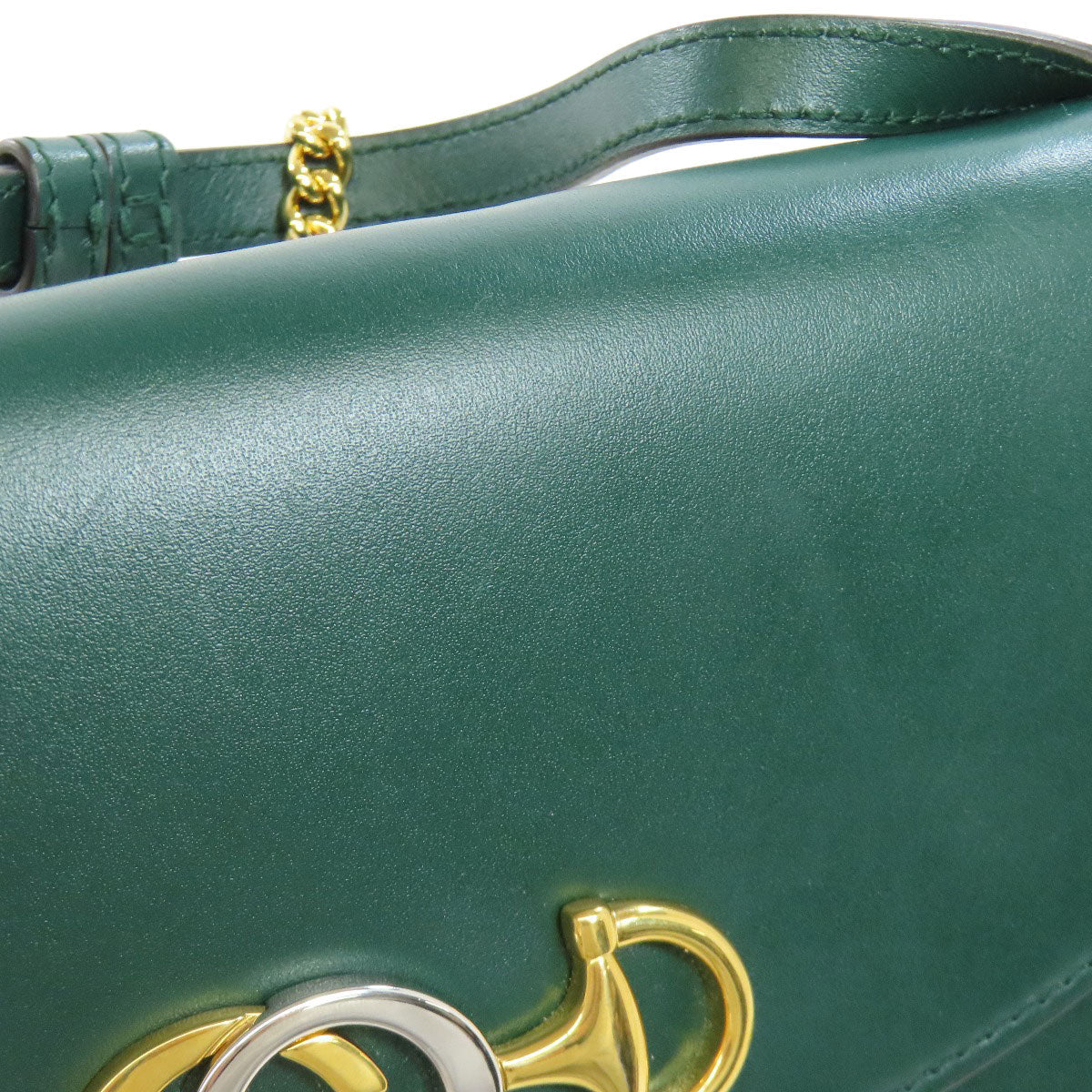 GUCCI Handbag 572375 Calfskin green Zumi ChainShoulder Women Used