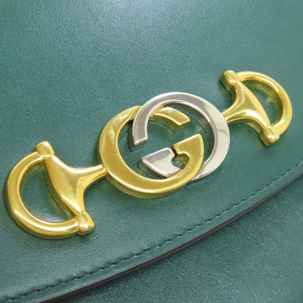 GUCCI Handbag 572375 Calfskin green Zumi ChainShoulder Women Used