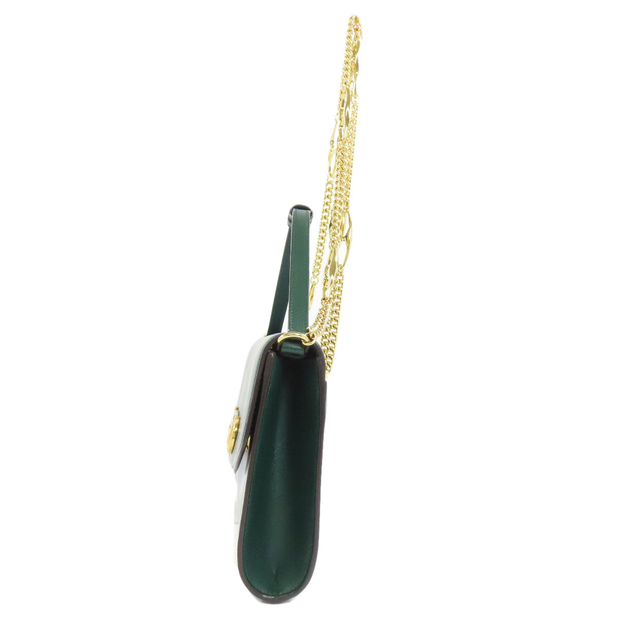 GUCCI Handbag 572375 Calfskin green Zumi ChainShoulder Women Used