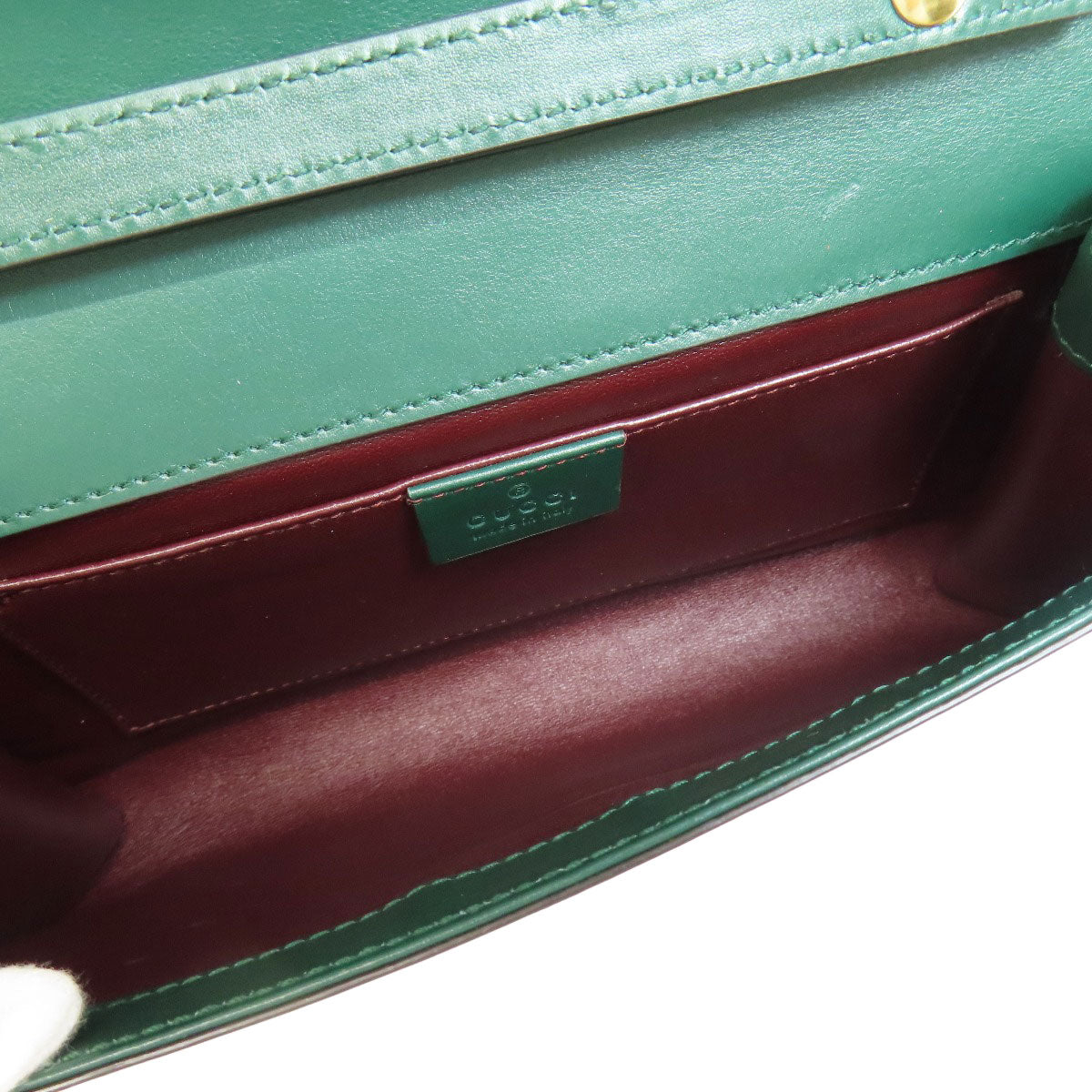 GUCCI Handbag 572375 Calfskin green Zumi ChainShoulder Women Used