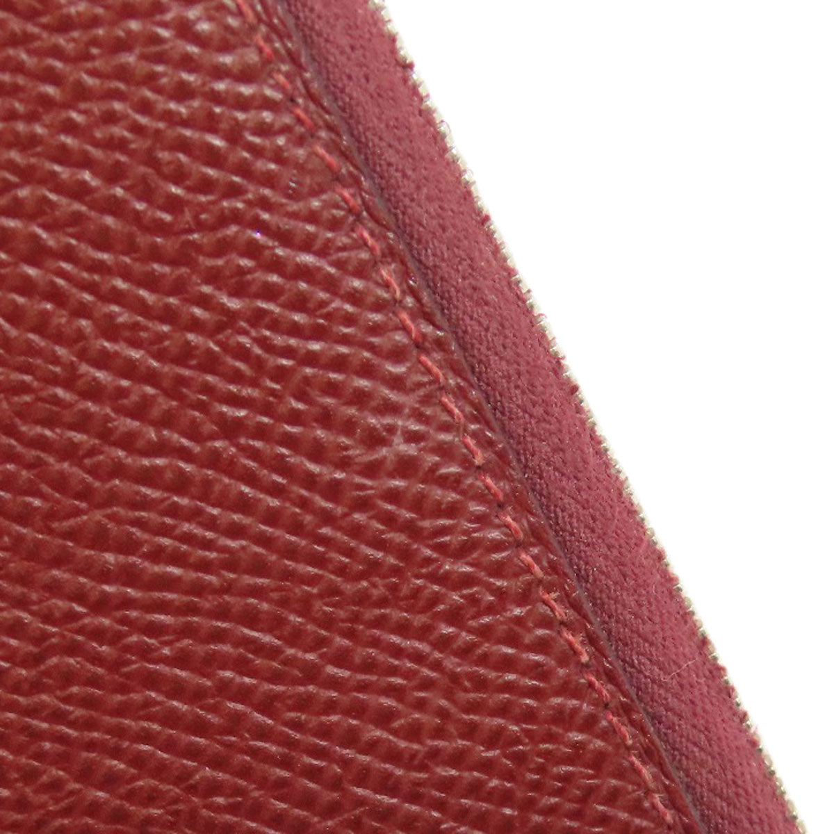 HERMES Long Wallet Purse Epsom Red Azap Silkin Silver Metal