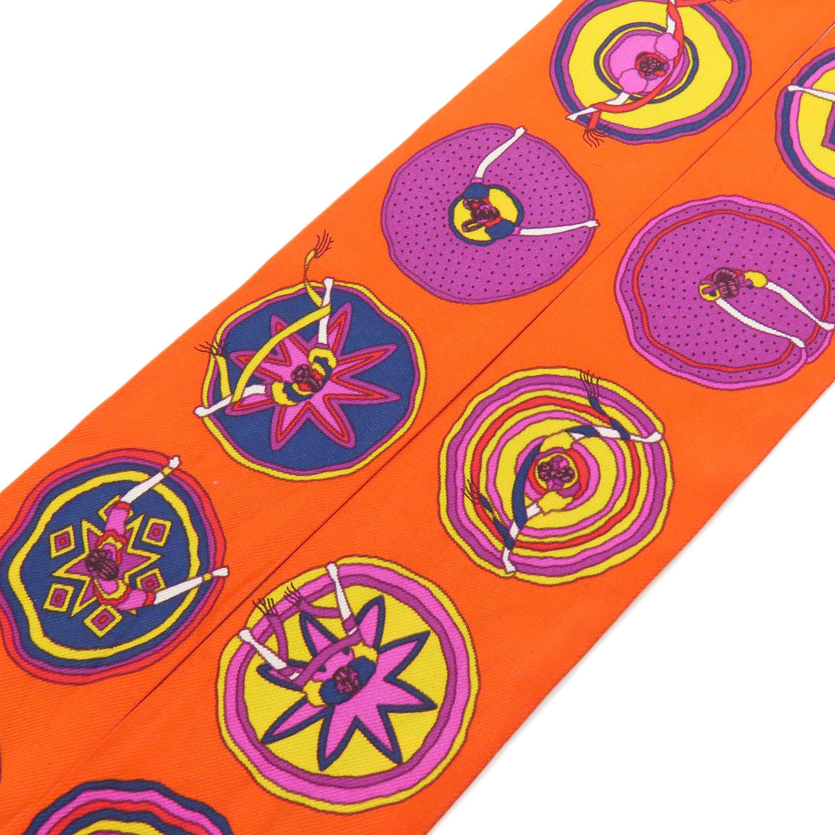 HERMES scarf silk Orange Twilly ballerina Women Used
