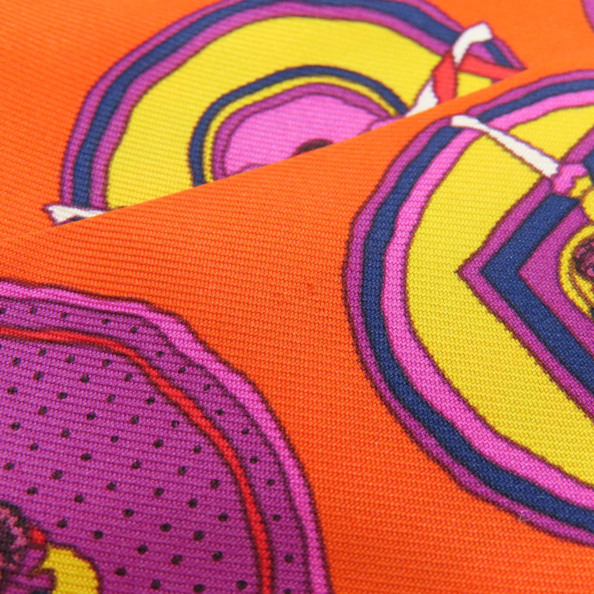 HERMES scarf silk Orange Twilly ballerina Women Used