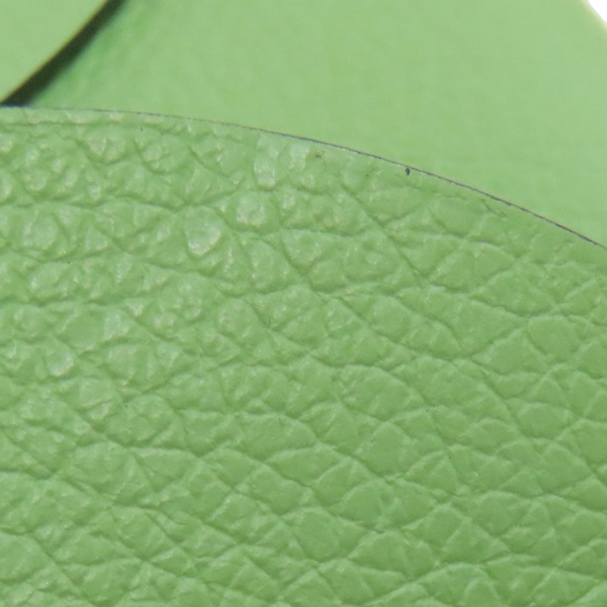 HERMES Coin case Evercolor green Calvi duo