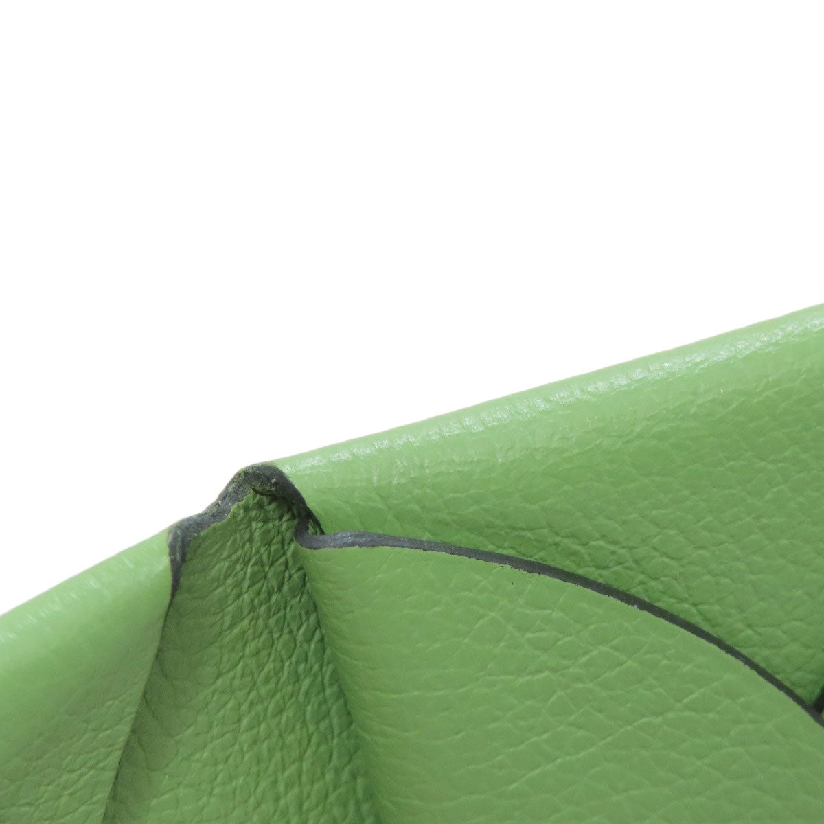 HERMES Coin case Evercolor green Calvi duo