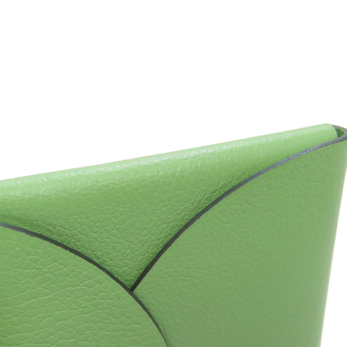 HERMES Coin case Evercolor green Calvi duo