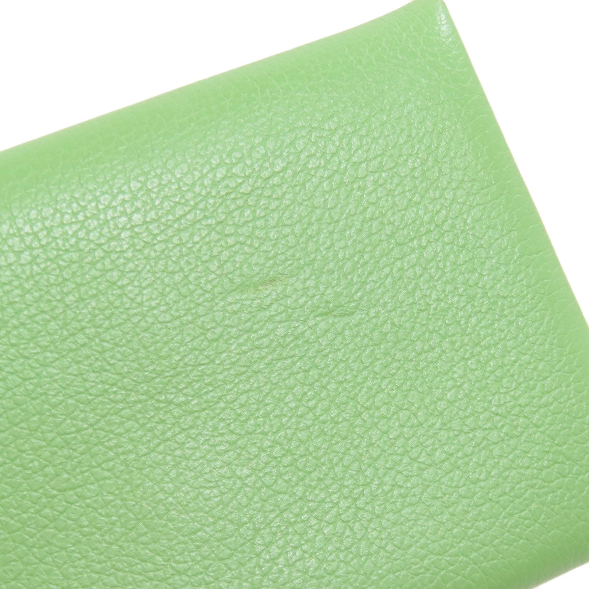 HERMES Coin case Evercolor green Calvi duo