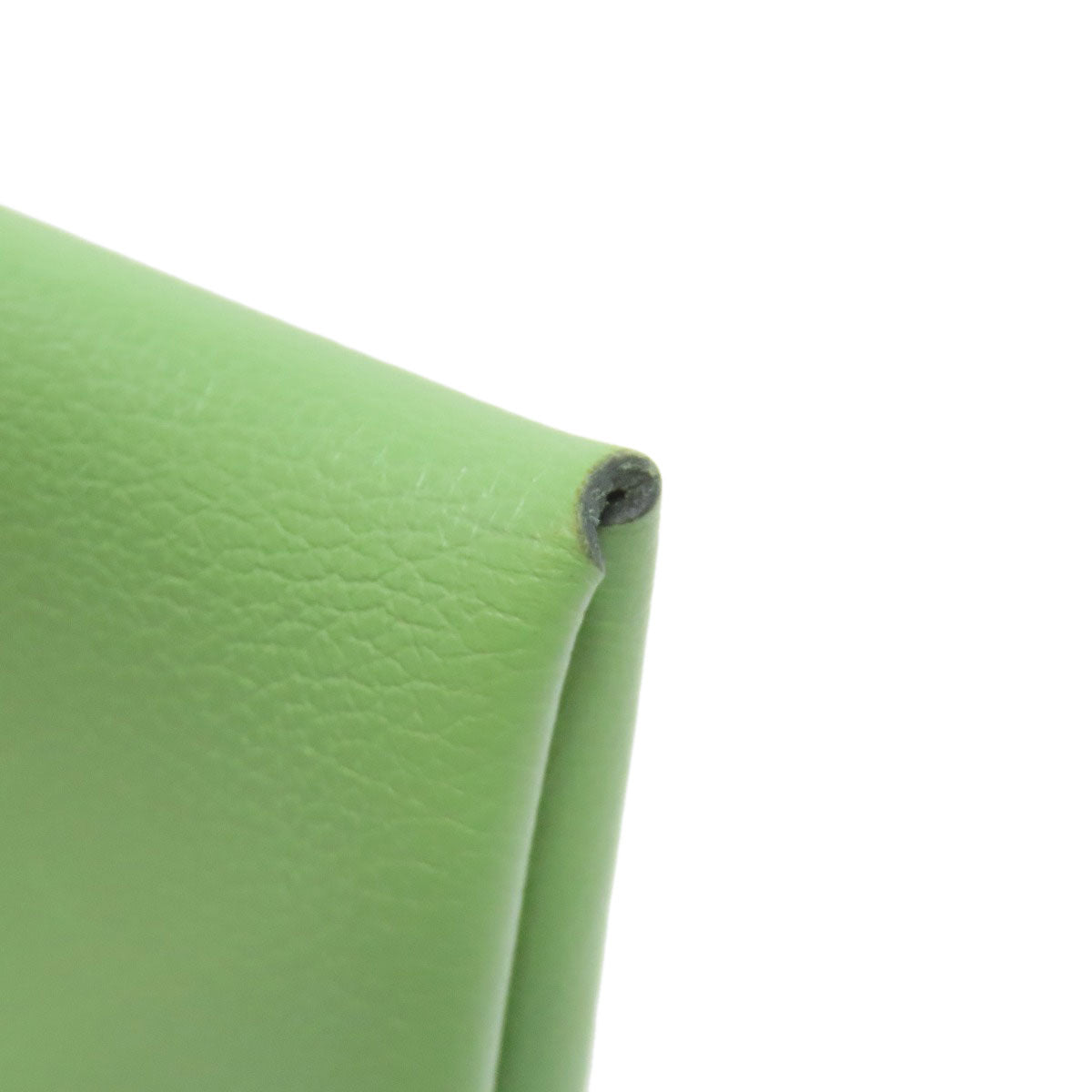 HERMES Coin case Evercolor green Calvi duo